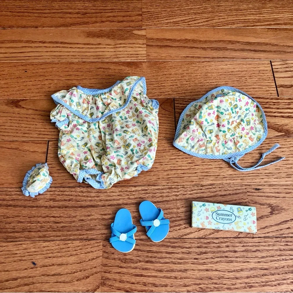 American Girl Bitty Baby Retired Beach Sandcastle Bucket and Shovel Play Set